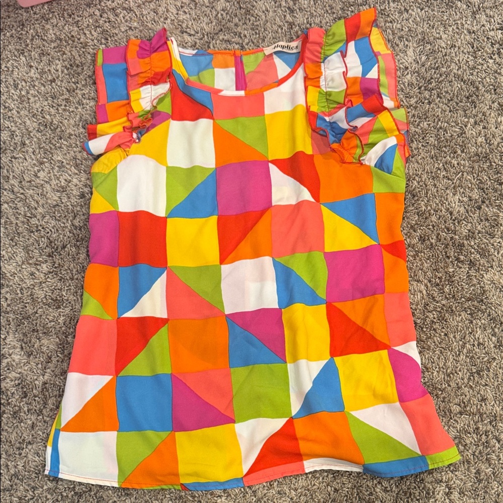 Vibrant Geometric Women's Blouse